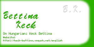 bettina keck business card